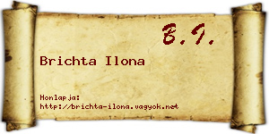 Brichta Ilona névjegykártya